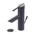Olympia Faucets Single Handle Bathroom Faucet, Compression Hose, Matte Black, Number of Holes: 1 Hole L-6020-MB